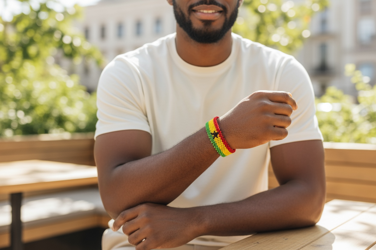 Ghana Flag Bracelet
