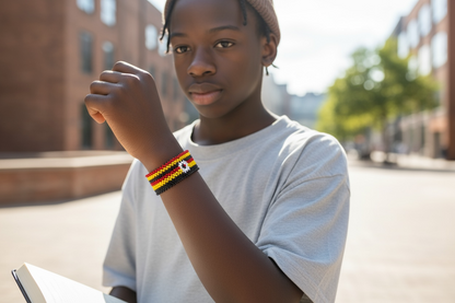 Uganda Flag Bracelet